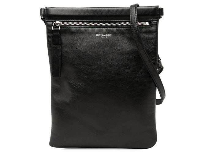 Borsa a tracolla Pochette Saint Laurent in pelle nera Nero