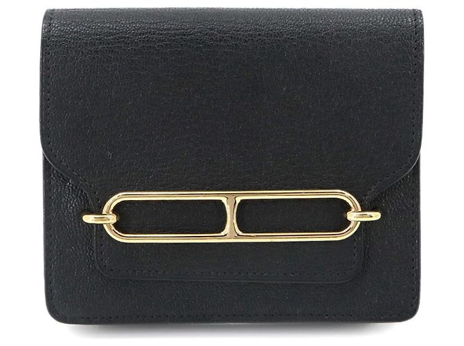 Hermès Hermes Roulis Slim Wallet Black