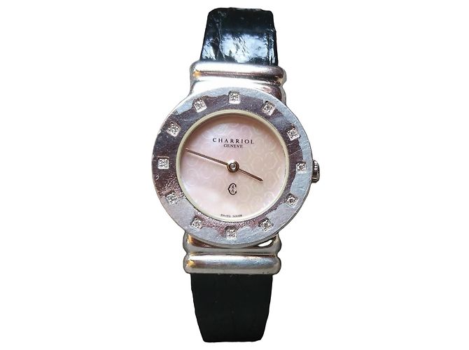 Autre Marque Charriol St. Tropez Quarzuhr 925 Silber ref. 00.6041 Weiß Silber Hardware