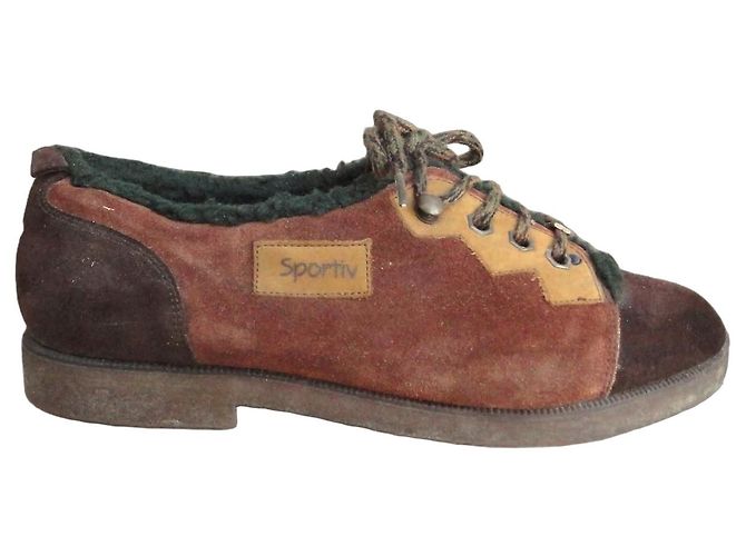Autre Marque Derbies en daim Salamander Sportiv Marron Vert