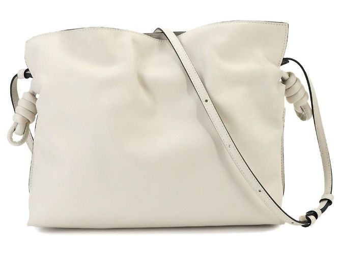 Loewe Flamenco Clutch Medium Schultertasche Weiß