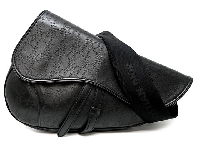 Borsa Saddle in pelle Christian Dior nera Nero