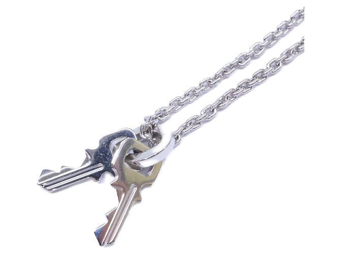 Collar Louis Vuitton de oro blanco Dorado