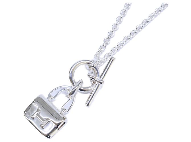 Hermès Hermes Ag925 Amulette Constance Anhänger Halskette Silber