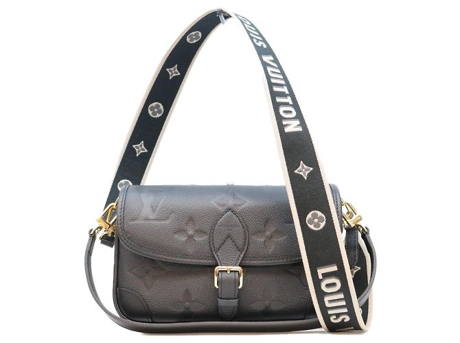 Borsa a tracolla Louis Vuitton Empreinte Noir Diane NM PM Nero
