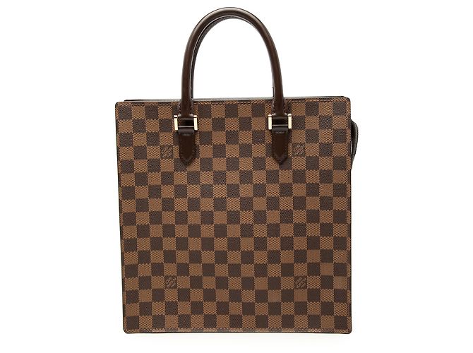 Louis Vuitton Brown Damier Ebene Venice Sac Plat Marrone