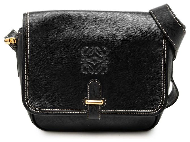 Borsa a tracolla Anagram LOEWE in pelle nera Nero