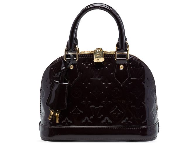 Louis Vuitton Purple Monogram Vernis Alma BB Roxo
