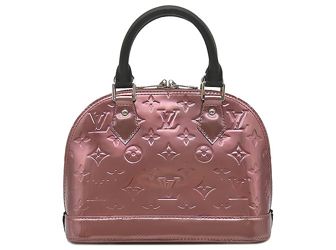 Louis Vuitton Pink Monogram Vernis Alma BB Rose Doré