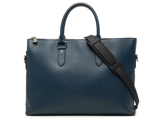 Louis Vuitton Blue Taiga Anton Soft Briefcase Azul Azul marinho