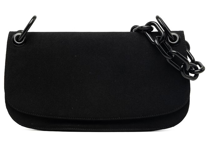 Sac à épaule Prada Black Tessuto Swing Chain Noir