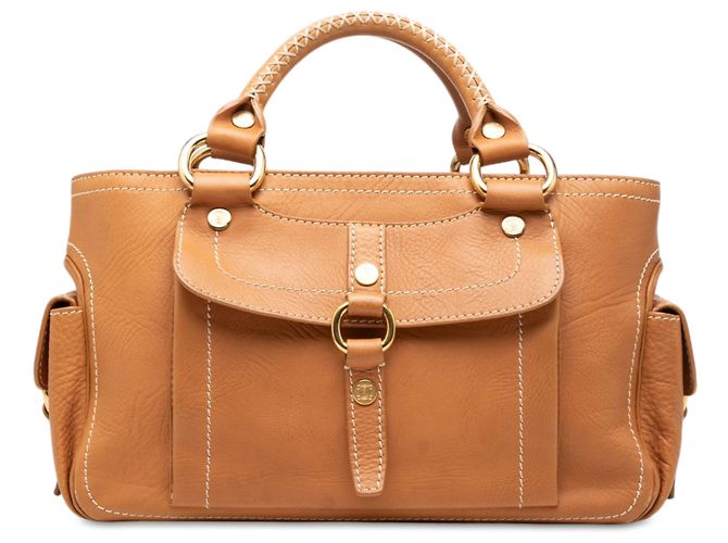 Céline Sac à main Boogie Celine en cuir marron Caramel