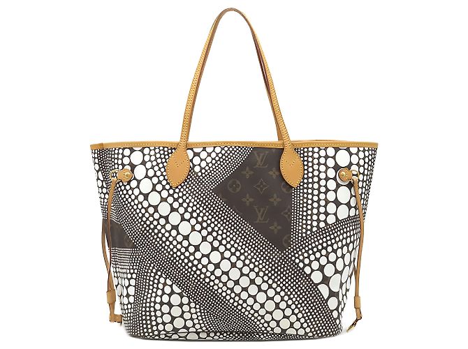 Louis Vuitton Brown Yayoi Kusama Monogram Neverfull MM Braun