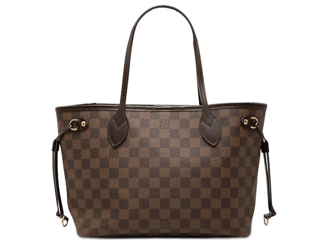 Louis Vuitton Brown Damier Ebene Neverfull PM Marron
