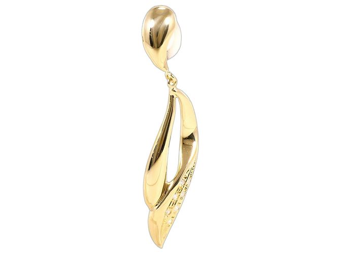 Autre Marque Orecchino a clip in oro giallo 18K e diamanti D'oro