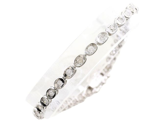 Autre Marque Pulsera de charms de oro blanco con diamante Dorado
