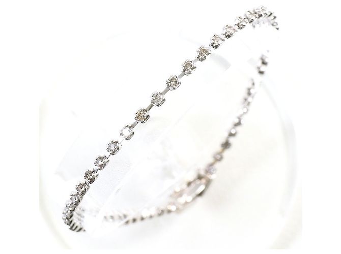 Autre Marque Pulsera de dijes de platino con diamante de 1.00ct