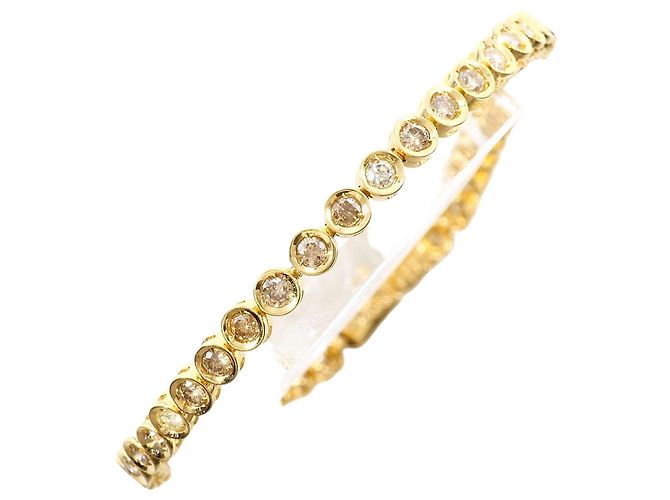 Autre Marque Bracciale con charm in oro giallo 18K e diamanti D'oro