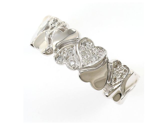 Autre Marque Ehering aus 18K Weißgold mit Diamant Golden