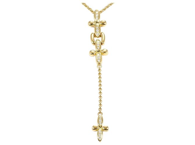 Autre Marque Collar de oro amarillo 18K con diamante Dorado