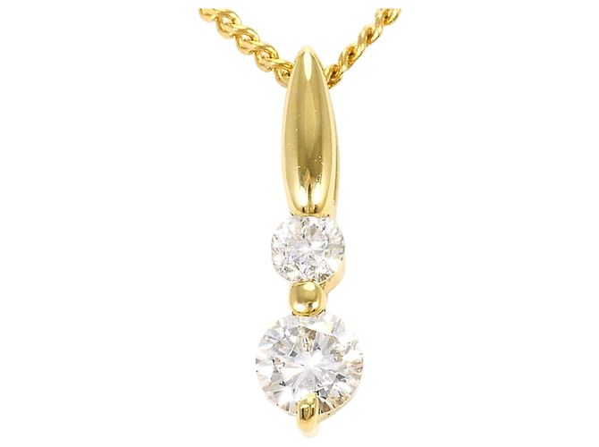 Autre Marque Collar de oro amarillo 18K con diamante Dorado