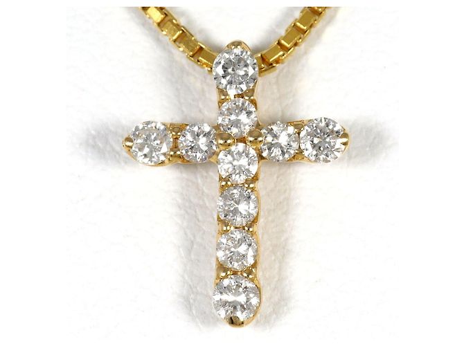 Autre Marque 18K Yellow Gold Necklace with Diamond Golden