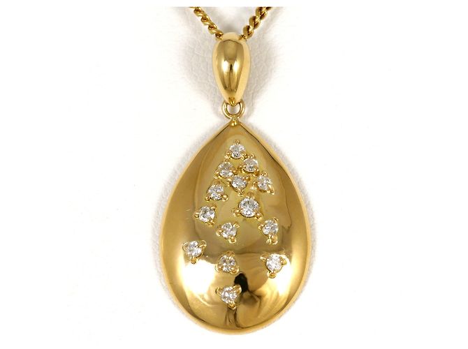 Autre Marque Collar de oro amarillo 18K con diamante Dorado