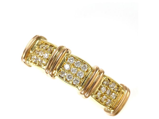 Autre Marque Ehering aus 18K Gold und Diamanten Golden