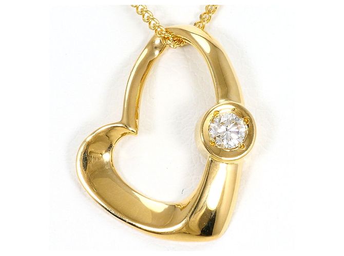 Autre Marque 18K Gelbgold-Halskette mit Diamant Golden