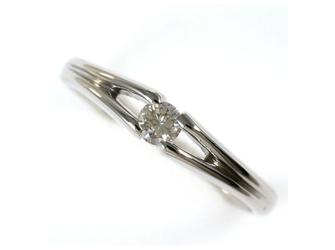 Autre Marque PT900 Platin-Bandring mit 0.15ct Diamant
