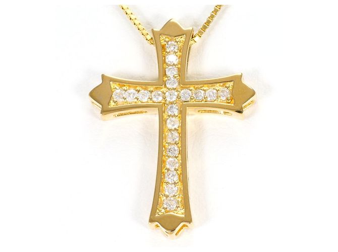 Autre Marque Collar de oro amarillo 18K con diamante Dorado