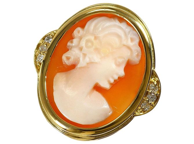 Autre Marque Ehering aus 18K Gelbgold mit Diamant Golden