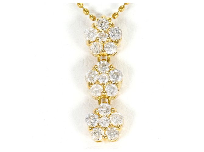 Autre Marque Collar de oro amarillo de 18K y diamantes Dorado
