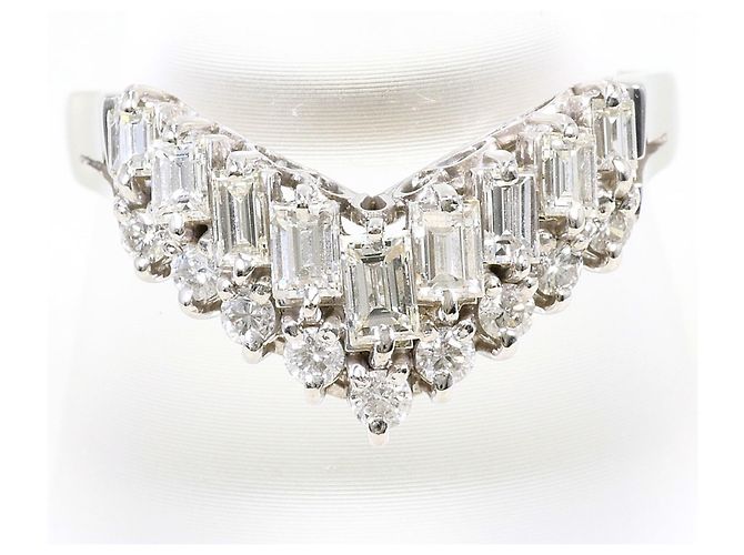 Autre Marque Platin-Ring mit Diamant