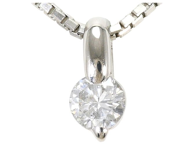 Autre Marque Collar de platino con diamante