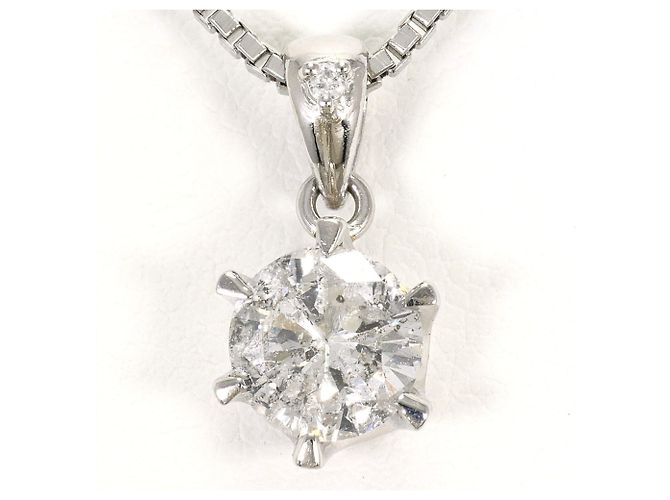 Autre Marque Platin-Halskette PT1000 mit Diamant