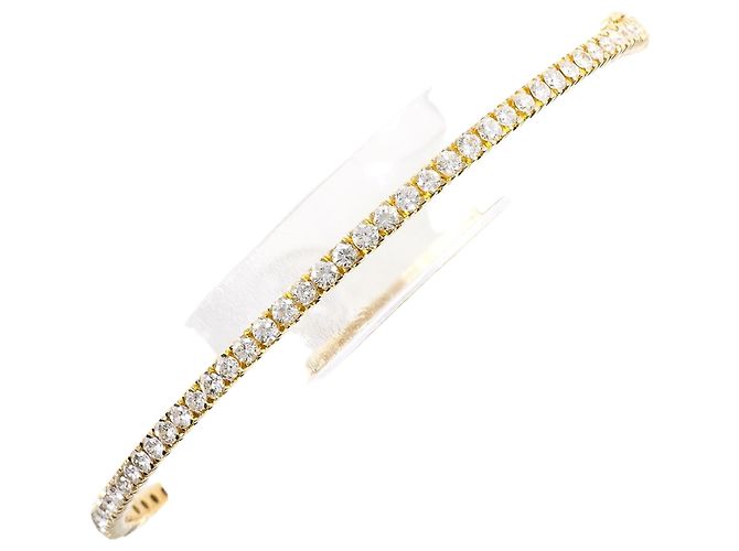 Autre Marque Bracciale con ciondoli in oro giallo 14K e diamanti D'oro