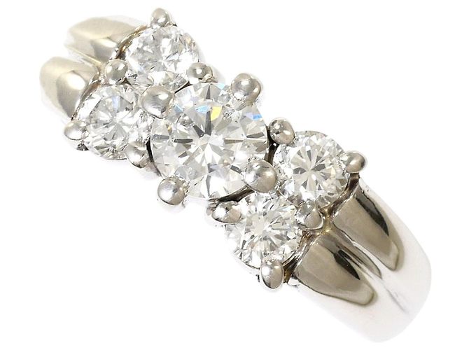 Autre Marque Eleganter Platin-Diamant-Bandring