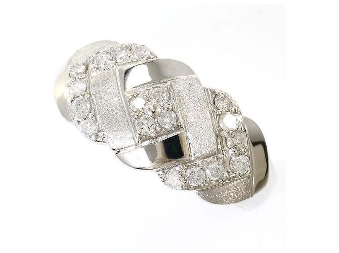 Autre Marque Anel Aliança de Platina com Diamante