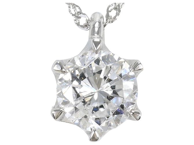 Autre Marque 18K White Gold Necklace with Diamond Golden