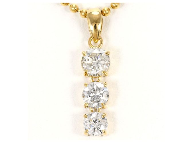 Autre Marque Collar de oro amarillo 18K con diamante Dorado