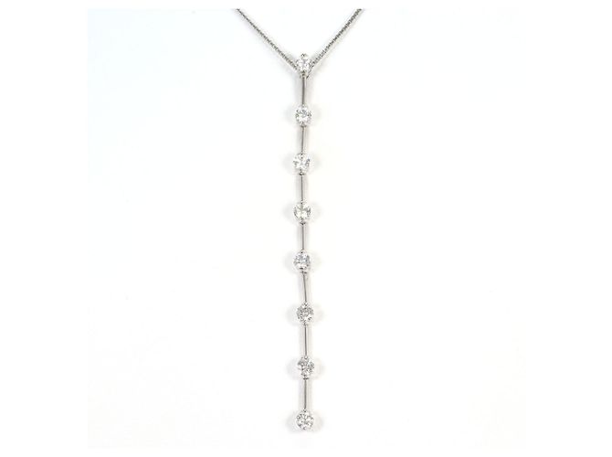 Autre Marque 18K Weißgold-Halskette mit Diamant Golden