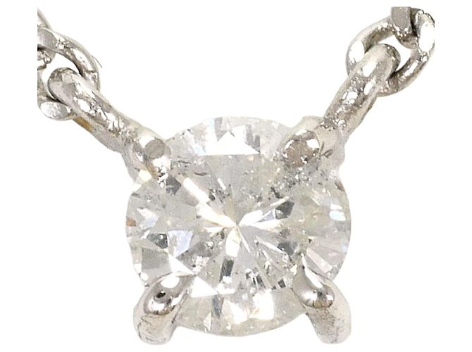 Autre Marque Collier en platine avec pendentif en diamant
