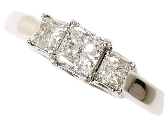 Autre Marque Ehering aus 14K Weißgold mit Diamanten Golden