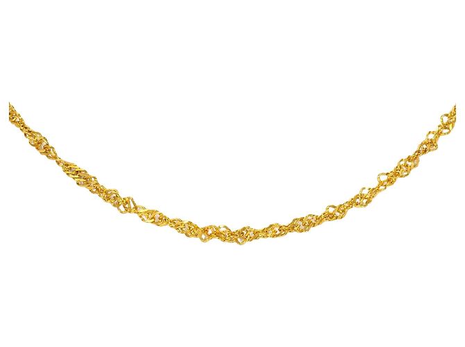 Autre Marque Collar de oro amarillo 24K Dorado