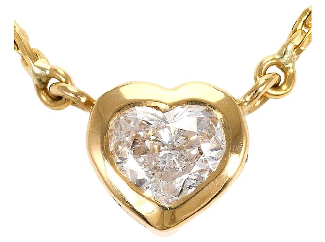 Autre Marque Collar de oro amarillo 18K con diamante Dorado