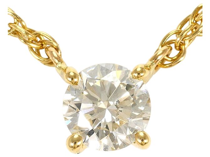 Autre Marque Collar de oro amarillo de 18K y diamantes Dorado