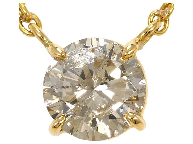 Autre Marque Collar de oro amarillo 18K con diamantes Dorado