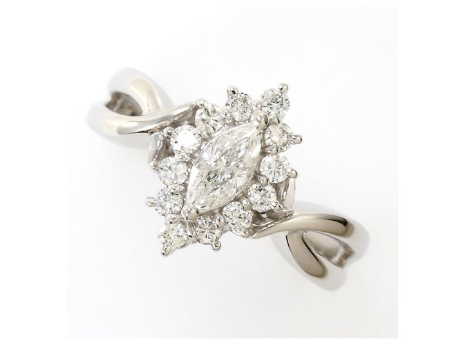 Autre Marque Platin-Ring mit Diamant