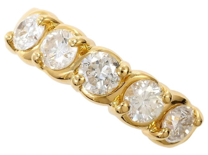 Autre Marque Ring aus 18K Gelbgold mit Diamant Golden